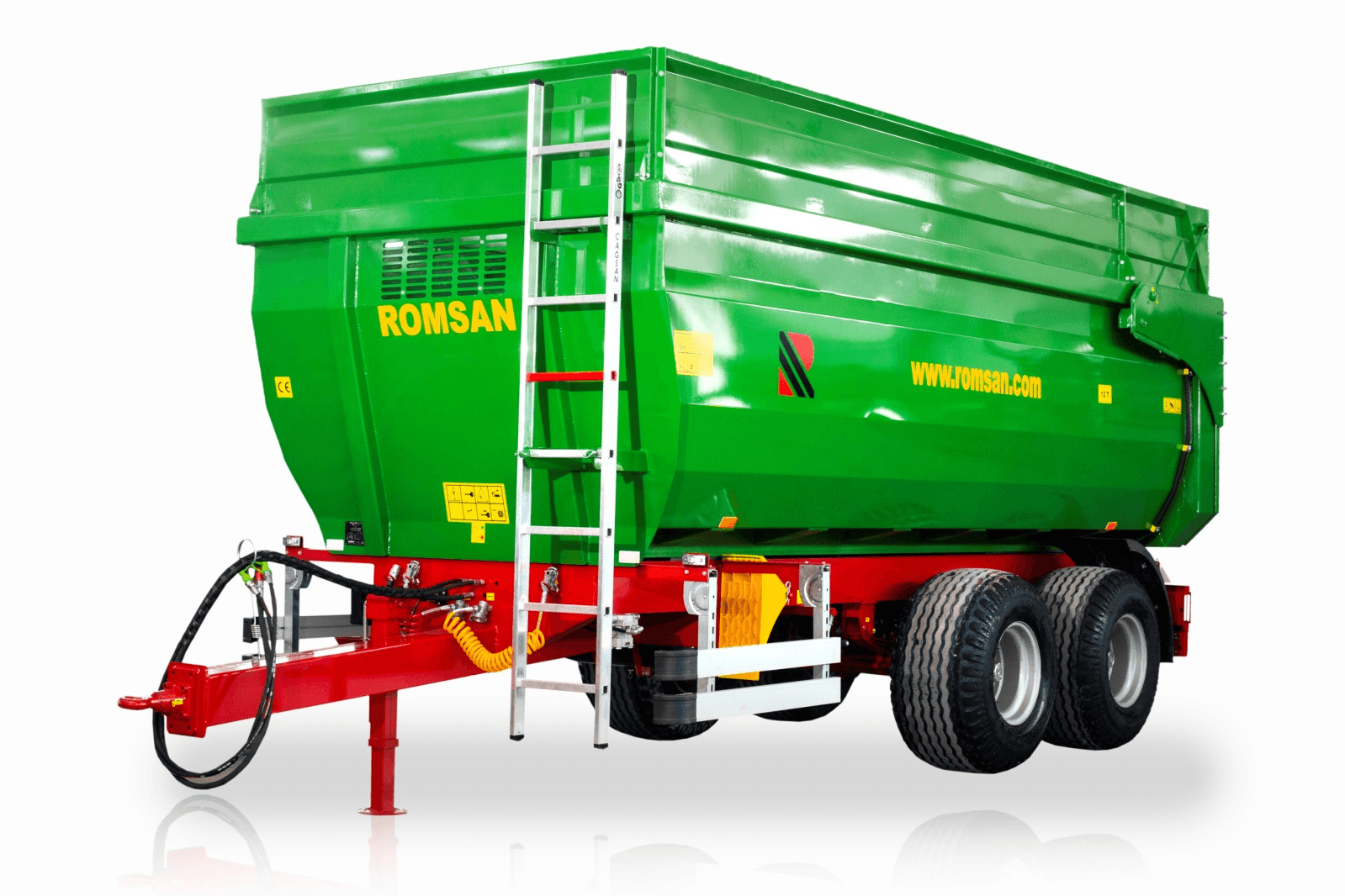 Remorca Agricola ROMSAN R120TAHKP4-TANDEM BENA TIP U 12t, basculare spate, frana pe aer de vanzare