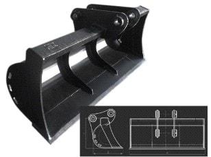 Cupa miniexcavator UtilMAX Cupa taluzare 1000 mm - - 1 - 2.4 t.  -- de vanzare