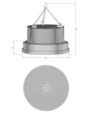Hydro magnet UtilMAX A.T.I.B. AM 105 IC -  Hidromagnet cu lanturi - excavator 17 - 25 t. de vanzare