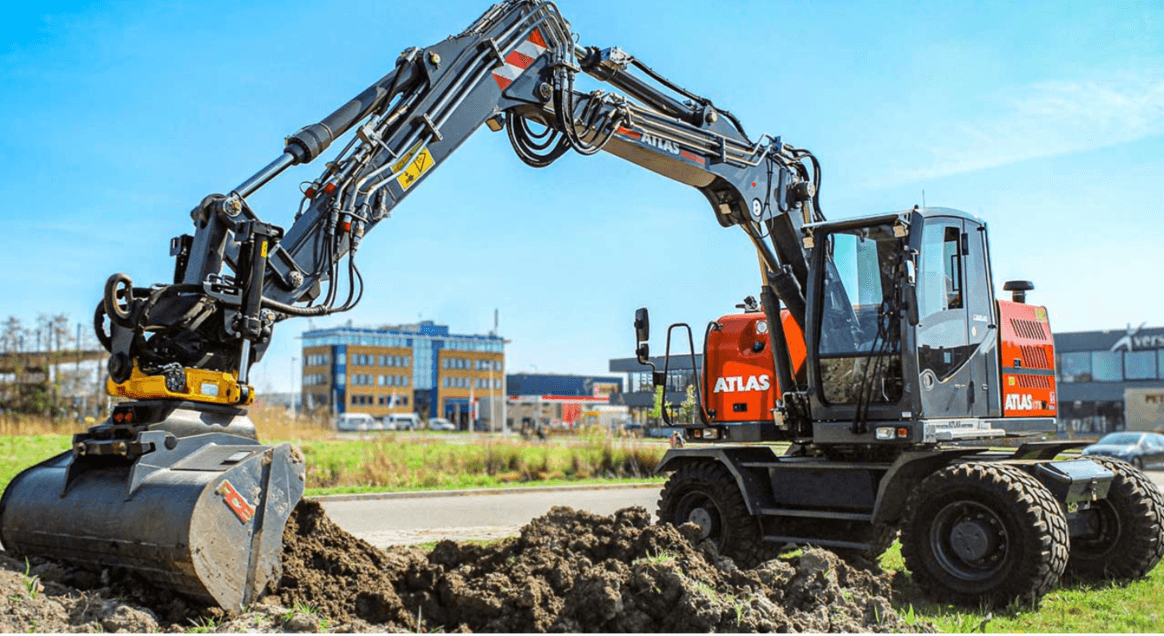 Excavator pe roti Atlas  175W SR Excavator mobil hidraulic (coadă scurtă) de vanzare