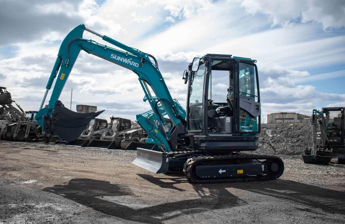 miniexcavator constructii