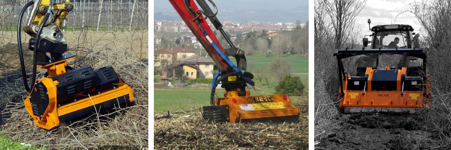 tocatoare de vegetatie excavator
