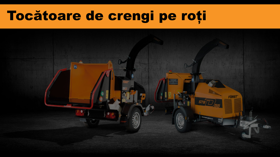 tocatoare de crengi pe roti