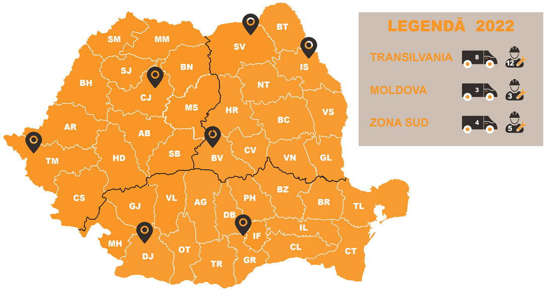 regiuni acoperite de service utilben
