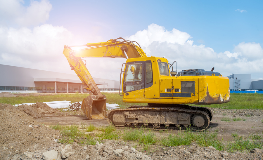 excavator pe santier