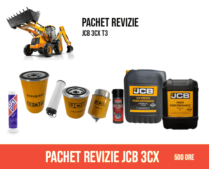 pachet revizie jcb 3cx 500 ore